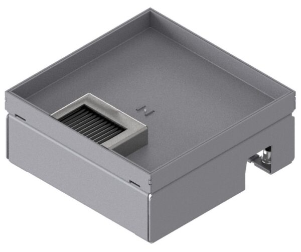 Produktbild UBD 165 156  -  Unterflur-Bodendose UBD 160 small inkl. Deckel mit Kante, geschlossen, 15mm Vertiefung und 1 Bürstenauslass